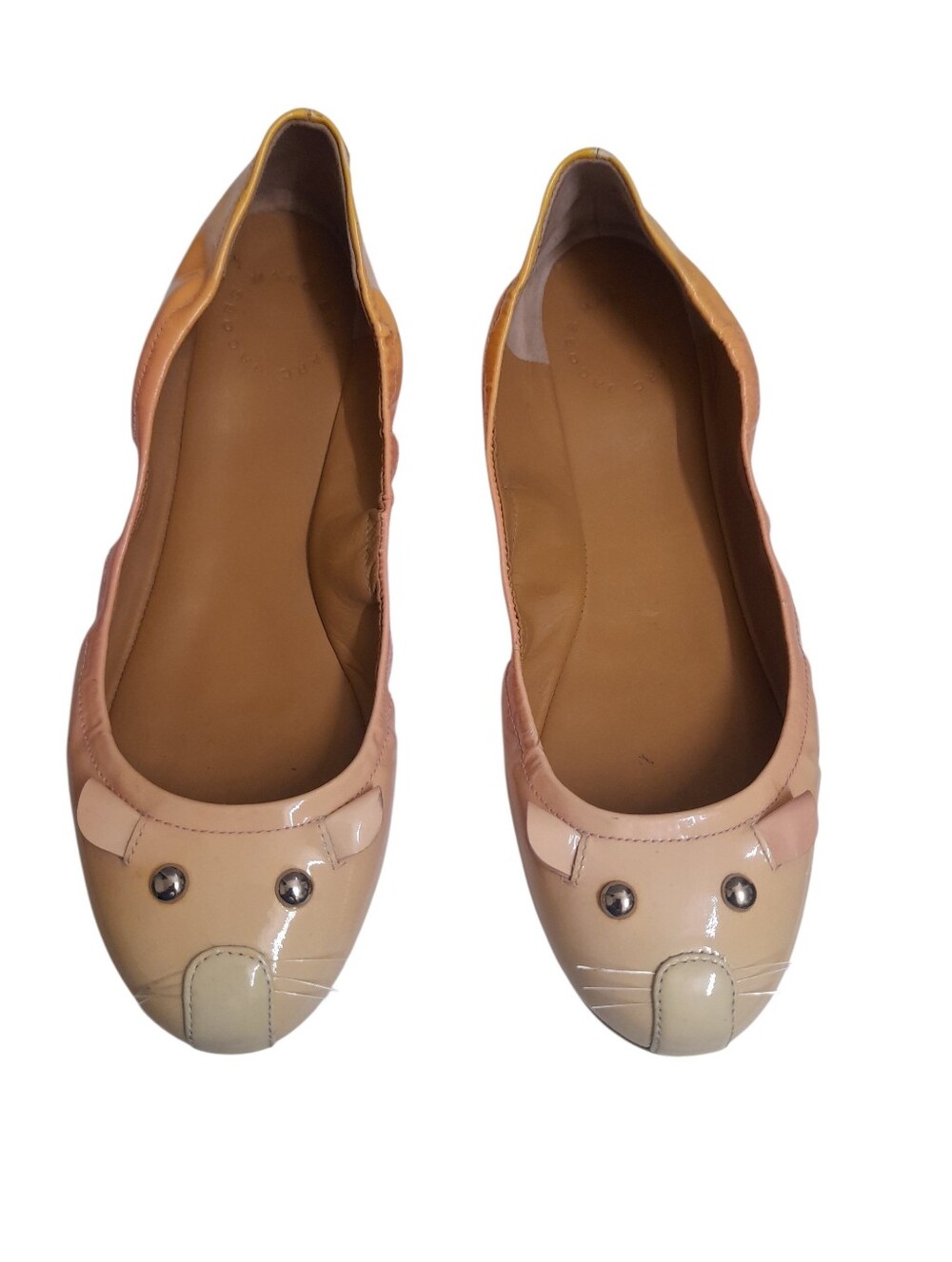 Marc Jacobs Patent Ballet Flats with Mouse Accents